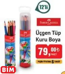 FABER CASTELL ÜÇGEN TÜP KURU BOYA FABER CASTELL ÜÇGEN TÜP KURU BOYA